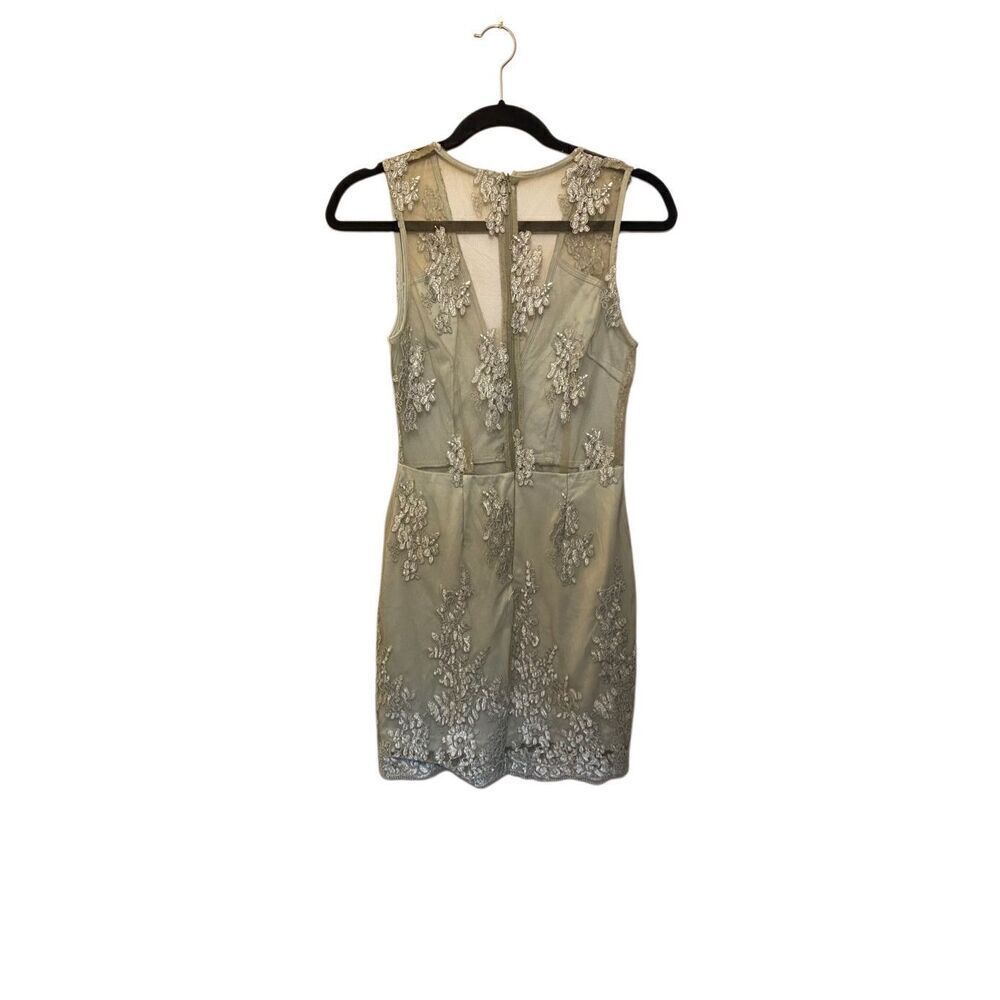 Tobi women’s sage green lace sleeveless, mini dress, size small - Picture 6 of 8